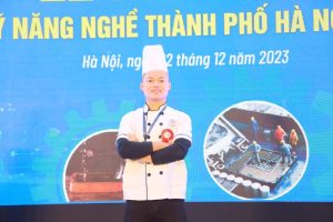 Nguyễn Quang Minh - lớp KTCB14B giải khuyến khích hội thi kỹ năng nghề Thành phố Hà Nội năm 2023